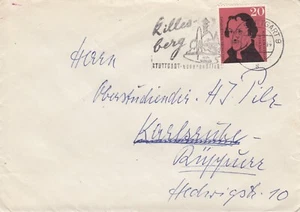 BRD - Mi 328 - EF - Killesberg - Stempel 1.6.60 Stuttgart - Bild 1 von 1