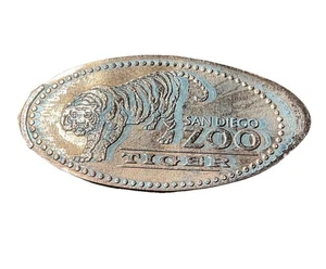 San Diego Zoo, Tiger Souvenir, Zinc Elongated Pressed Penny - Picture 1 of 4