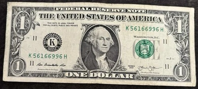2013 Dallas $1 Bill Altering 6’s Devil 66’s Four Of A Kind 6’s Fancy Note - Image 1 of 2
