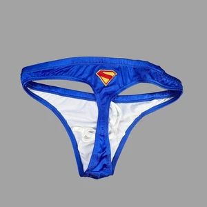 Hero custom embroidery mens blue swim thong G-string underwear swimwear - Picture 1 of 7