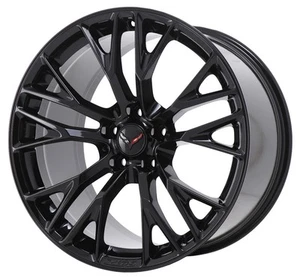 20" CHEVROLET CORVETTE WHEEL RIM FACTORY OEM 5740 (R) 2015-2019 GLOSS BLACK (HW) - Picture 1 of 1