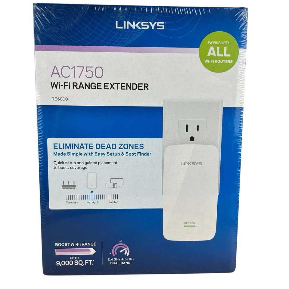 LINKSYS RE6800 AC1750 Wi-Fi Range Extender - Image 1 of 2