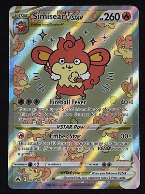 2023 Pokemon Crown Zenith #GG37/GG70 Simisear VSTAR - Image 1 of 2
