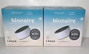 2 Pack bionaire GENUINE AIR PURIFIER FILTER K BAPF160 for BAP9360 BAP9260 NEW - Picture 1 of 4