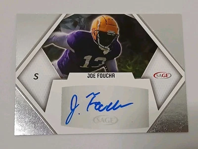 Joe Foucha Carolina Panthers 2023 Sage Certified Autograph Rookie Card #A-JF - Image 1 of 2