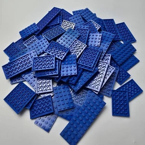 LEGO Piastre Blu Mattoncini Piatti 4x4 4x6 4x8 4x10 4x12 X20 Pezzi Casuali - Foto 1 di 1
