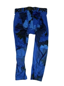Nike Pro Hypercool Compression Pants Blue Camo Print Men’s Size Medium - Picture 1 of 5
