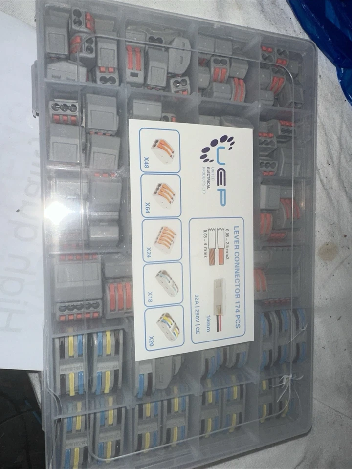 Wago Type 32amp In Line Electrical Connectors Terminals Trade Pack 174 Pca - Image 1 of 1