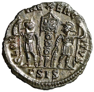 Constantius II "GLORIA EXERCITVS Chi-Rho Christogramm" Siscia postfrisch - Bild 1 von 5