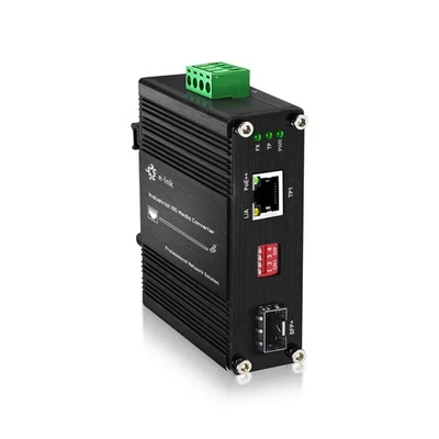 Industrial 10G 802.3bt 90W PoE++ Media Converter (10GBASE-T to SFP+) Gigabit PoE - Image 1 of 4