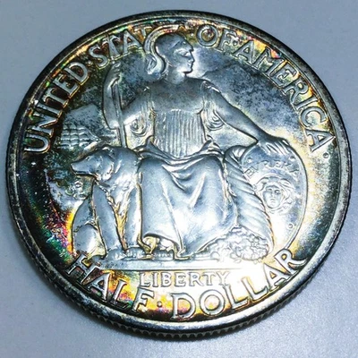 1935-S San Diego Commemorative Silver Half Dollar Beautiful AU/BU Coin - Image 1 of 2