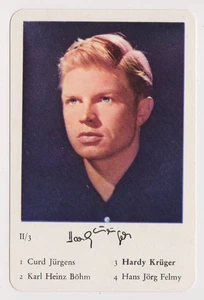 Hardy Kruger 1958 F.X. Schmid Film Festival German Game Card - NM+ NM-MT - Picture 1 of 2