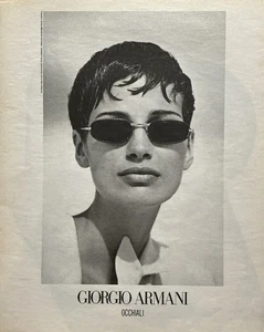 1993 Giorgio Armani Occhiali Sunglasses Vintage Fashion Print Ad Advertisement - Picture 1 of 3