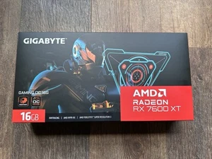 GIGABYTE Radeon RX 7600 XT Gaming OC 16G Grafikkarte 3x WINDFORCE Lüfter - Bild 1 von 5
