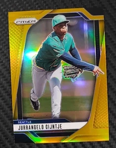 2025 Panini Prizm Jurrangelo Cijntje GOLD Prizm 03/10 Refractor Rookie MARINERS - Bild 1 von 5