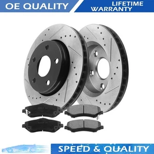 Rotores de freno delanteros + kits de pastillas de freno de cerámica para Jeep Wrangler 2007-2017 5 tacos - Imagen 1 de 11