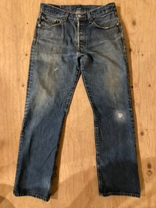 Vintage Levi 501 Jeans-Natural Distress Denim-Vintage Denim - Picture 1 of 8