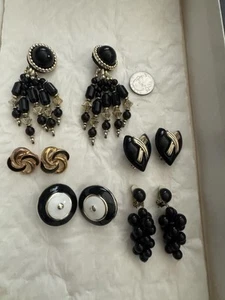 Lot of 5 Assorted Vintage CLIP ON Costume Jewelry EARRINGS Unbranded *13 - Picture 1 of 7