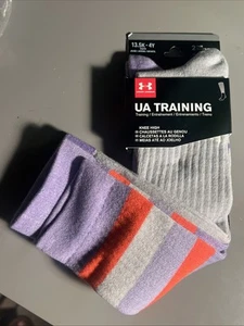 Girl's Youth Under Armor (2 Pair) Knee High 13.5K-4Y Socks Heart & Purple MCO - Picture 1 of 4