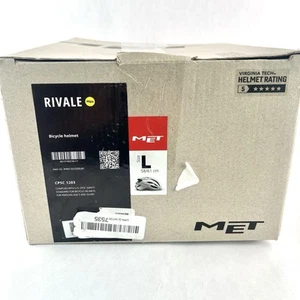 Casco MET Rivale MIPS In-Mold Safe-T Upsilon Fit bianco lucido olografico grande - Foto 1 di 9