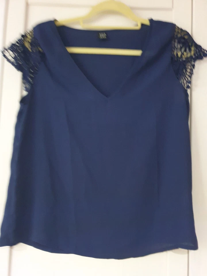 Bluse Von SHEIN Gr. 38 Neu Dunkelblau  - Bild 1 von 3