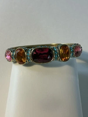 Pulsera Heidi Daus Triple Play Fucsia/Multi Cristal M/L Nueva Foto 1 de 4