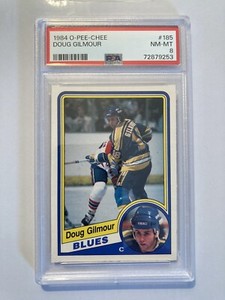 84-85 Opee Chee Doug Gilmour Rookie PSA 8 Maple Leafs