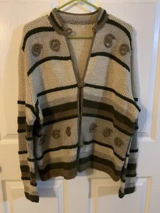 Vintage Sweater Womens M/L Brand Unknown Beautiful Beige Browns EUC - Picture 1 of 4