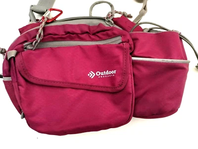 Outdoor Products Walking Bag Fanny Waist Pack Maroon Shoulder Strap Adjustable - Image 1 of 4