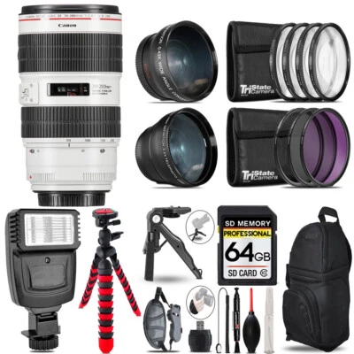 Canon EF 70-200mm IS III USM Lens -3 Lens Kit + Slave Flash + Tripod - 64GB Kit - Image 1 of 4
