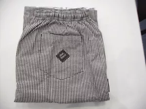 Unisex Polyester / Cotton Yarn Dyed Check Drawstring Chef Pants - Picture 1 of 9