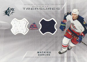 2001-02 SPx Hockey Rookie JERSEY #RT-DA Mathieu Darche