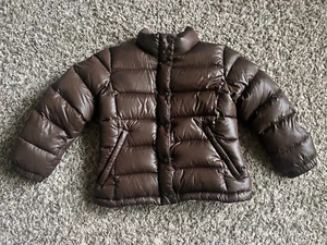 Kid’s winter coat Lands End Down Winter Snow Puffer Jacket Brown M 5-6 - Picture 1 of 4
