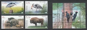 Moldova 2018 Fauna Animals, Birds 4 MNH stamps + Block - Picture 1 of 1