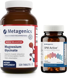 Metagenics Relief Duo - Magnesium Glycinate & SPM Active - 120 Tablets of Magnes - Picture 1 of 12