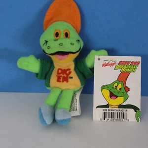 Kellogg’s 1997 Wee Bean Bag Plush Doll Breakfast Dig'em Frog Sugar Smacks NWT - Picture 1 of 3