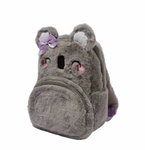 Claire's Club Furry Koala Purple Bow Mini Backpack New with Tags - Picture 1 of 2