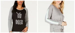 Lot of 2 Jenni, Family Pjs, Pajama Tops, Color Black/Gray Size Small Clearance! - Picture 1 of 9