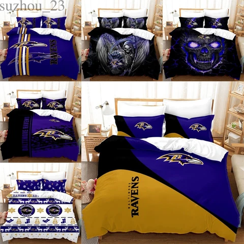 Baltimore Ravens Duvet Cover Bedding Set Pillowcase Comforter Cover Quilt Cover Cover