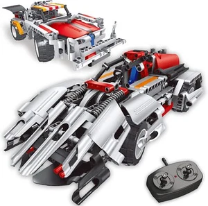 STEM Remote Control Car Building Toy Set for Kids 2 in 1 Snap Together Model - Picture 1 of 6