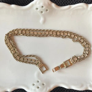 Korea Marked Vintage 7" Tennis Bracelet Clear Rhinestone Silver Tone Rope Chain - Picture 1 of 7