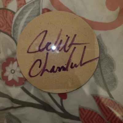 Wilt Chamberlain Autographed Signed Coaster From His Restaurant Florida Lakers - Image 1 of 4