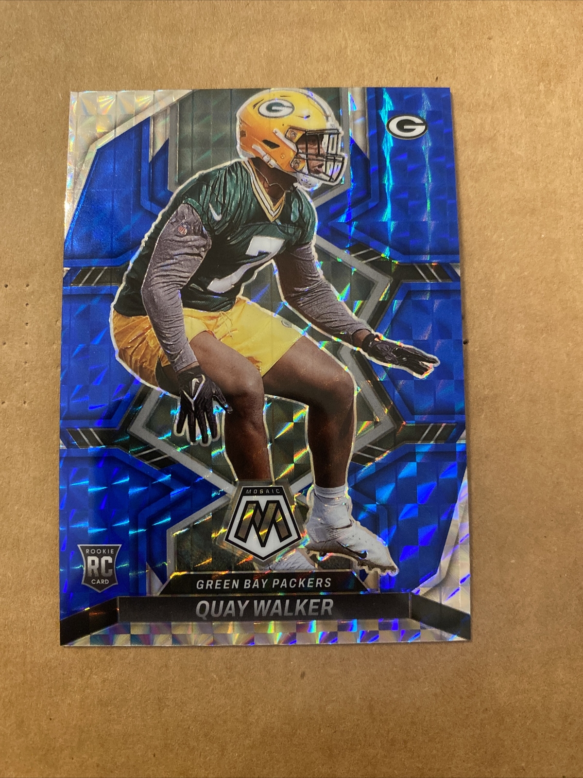 2022 QUAY WALKER PANINI MOSAIC BLUE PRIZM ROOKIE RC /99 #372 PACKERS