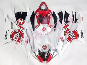 White Red Lucky Strike ABS Injection Mold Fairing Kit Panel for YZF R6 2008-2016 - Picture 1 of 7