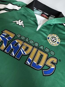 Authentic Colorado Rapids 1999-00 Away Soccer Jersey MLS Size XL VTG Kappa - Picture 1 of 11
