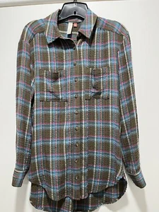 Pilcro Anthropologie kariertes Oversized XSmall geknöpftes Hemd Damen - Bild 1 von 3