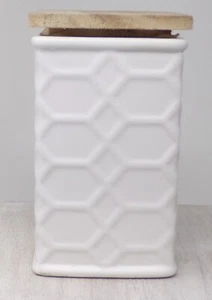 Gingerbread White Collection Square Canister Swan Creek Candle *SKU12-3* - Picture 1 of 4