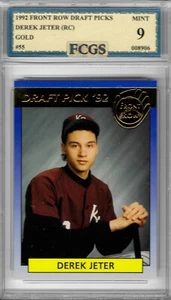 1992 Front Row Derek Jeter RC GOLD #55 Graded FCGS 9 MINT!!! - Picture 1 of 2