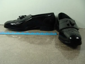 Zapatos para hombre Florsheim Lexington punta de ala mocasín talla 9E negro 17073-01 borla - Imagen 1 de 16