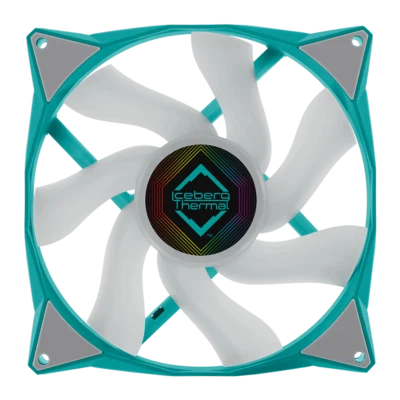 Iceberg Thermal IceGALE ARGB Case Fan 140 mm Single Pack Teal ICEGALE14A-D0A - Image 1 of 4